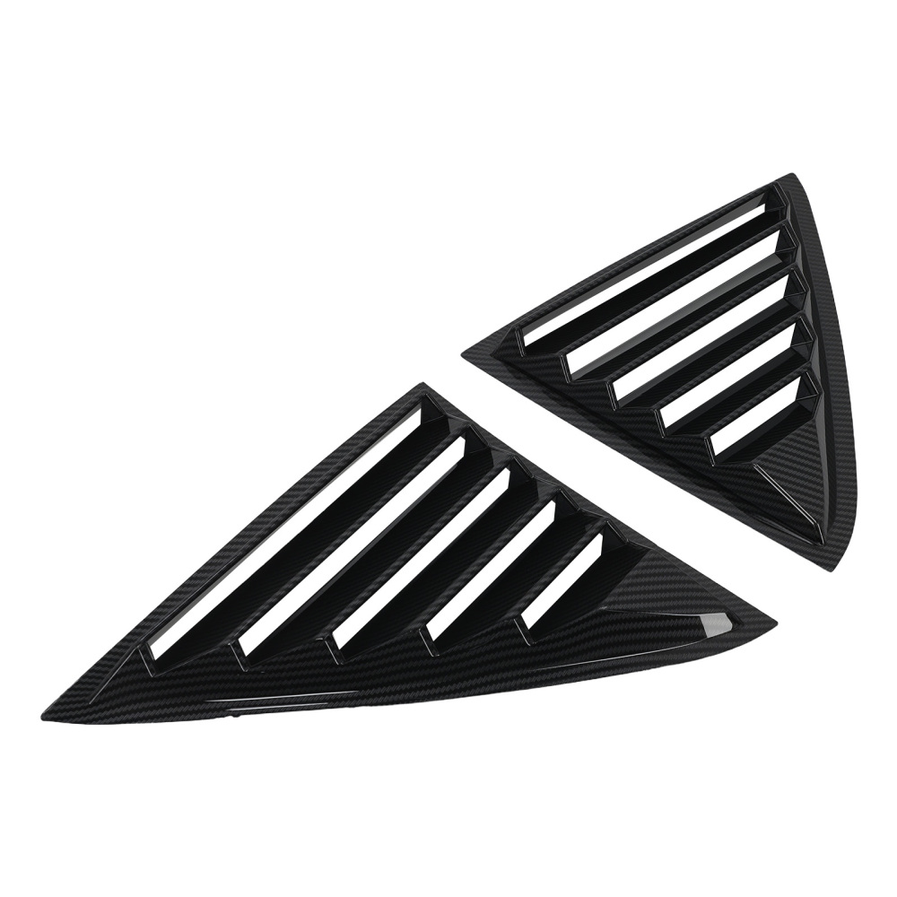 Pair Rear Window Louver compatible for Chrysler 300C Sedan 2011-2023 Carbon Fiber