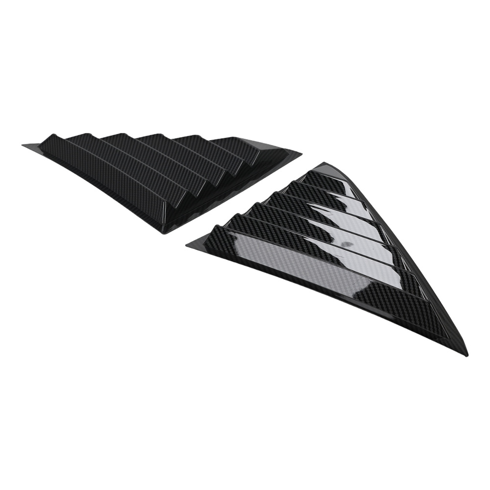 Pair Rear Window Louver compatible for Chrysler 300C Sedan 2011-2023 Carbon Fiber