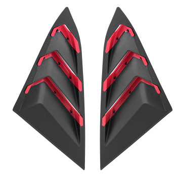Car Window Quarter Louvers compatible for Honda Civic Sedan 2016-2021 Painted Black