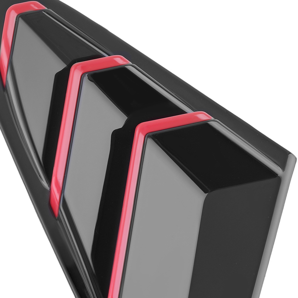 Car Window Quarter Louvers compatible for Honda Civic Sedan 2016-2021 Painted Black