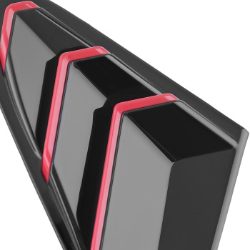 Car Window Quarter Louvers compatible for Honda Civic Sedan 2016-2021 Painted Black