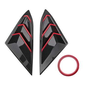 ABS Carbon Fiber Louvers compatible for Honda Civic Sedan 4-Door 2016-2021 Quarter
