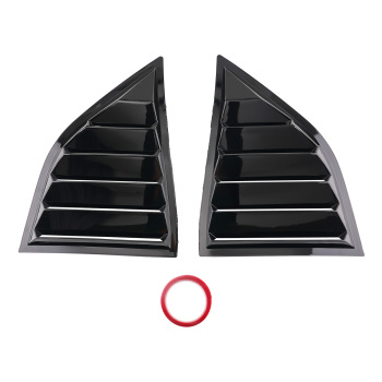 ABS Gloss Black Side Window Louvers compatible for Dodge Challenger 2008-2022 Durable
