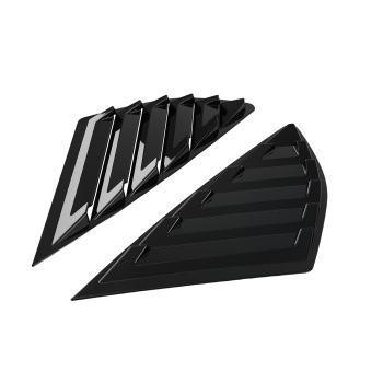 ABS Black Side Window Louvers compatible for Ford Fusion Mondeo 2013-2020 Gloss