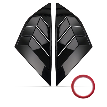 ABS Painted Louvers compatible for Ford Focus MK3 Hatchback 2012-2018 Window Black