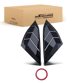 Window Quarter Louvers compatible for Honda Accord Sedan 2018-2022 4-Door Gloss ABS