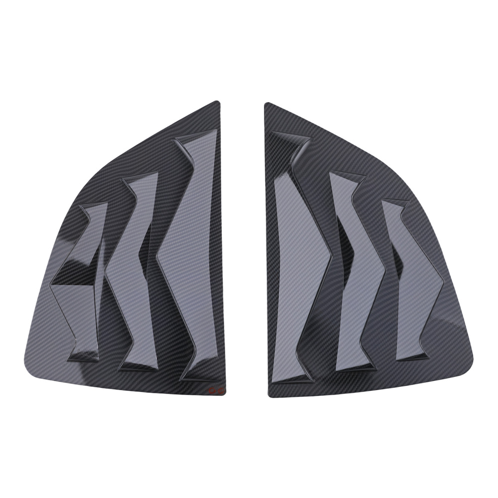 Rear Window Side Louver Cover Hood Trim compatible for Honda Jazz 2014-2019 Gloss