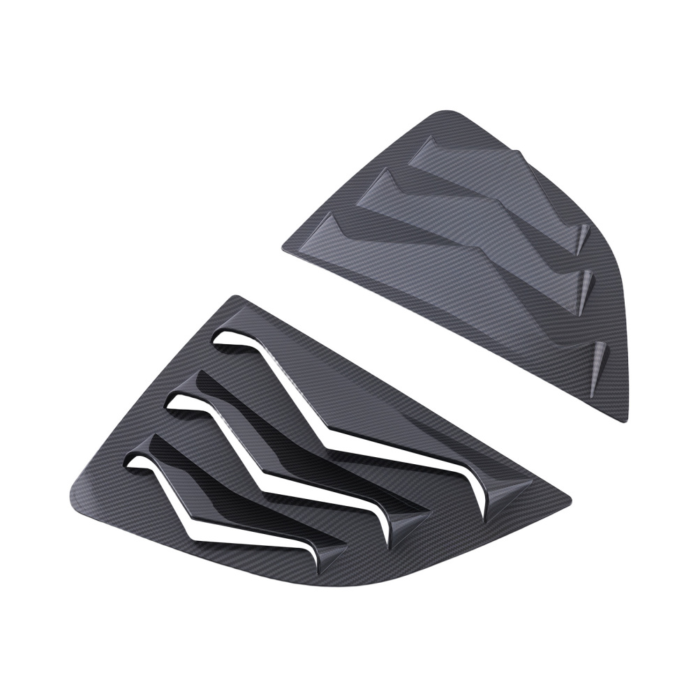 Rear Window Side Louver Cover Hood Trim compatible for Honda Jazz 2014-2019 Gloss