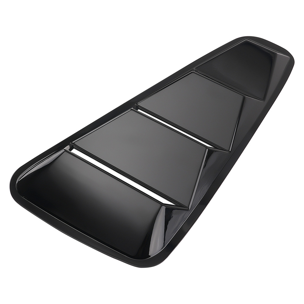 Car Quarter Louvers compatible for Ford Mustang Coupe 05-14 Side Window ABS Black