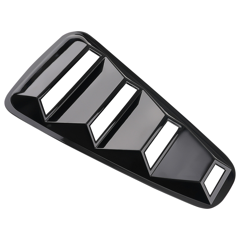 Car Quarter Louvers compatible for Ford Mustang Coupe 05-14 Side Window ABS Black