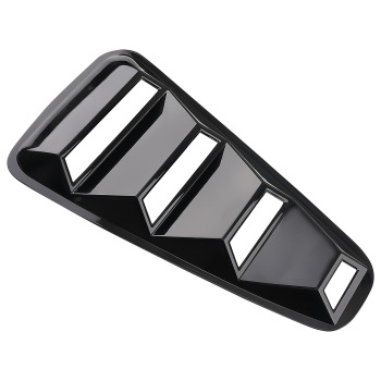 Car Quarter Louvers compatible for Ford Mustang Coupe 05-14 Side Window ABS Black