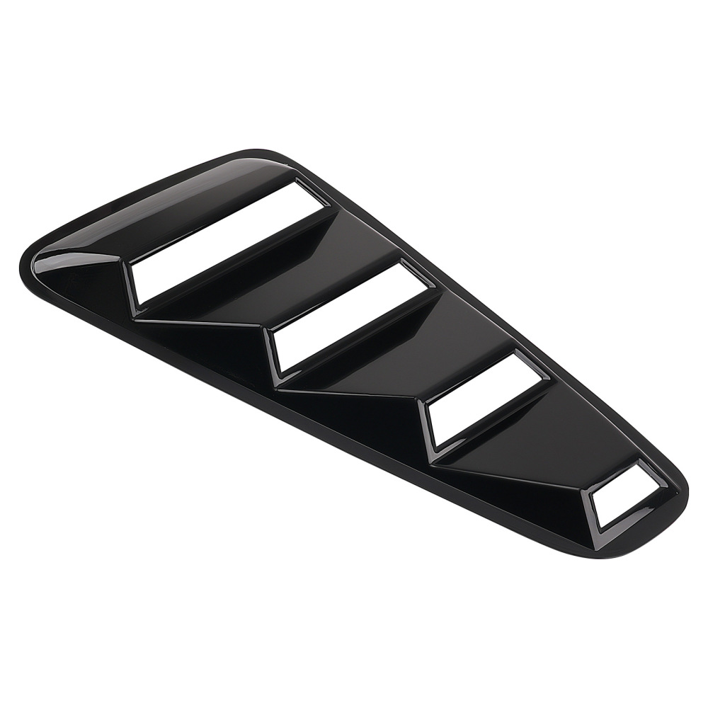 Car Quarter Louvers compatible for Ford Mustang Coupe 05-14 Side Window ABS Black