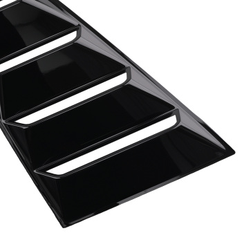 ABS Black Side Window Louvers compatible for Ford Mustang 2-DR Coupe 2015-2020