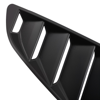 ABS Black Side Window Louvers compatible for Ford Mustang 2-DR Coupe 2015-2020