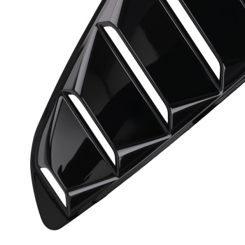 ABS Black Side Window Louvers compatible for Ford Mustang 2-DR Coupe 2015-2020