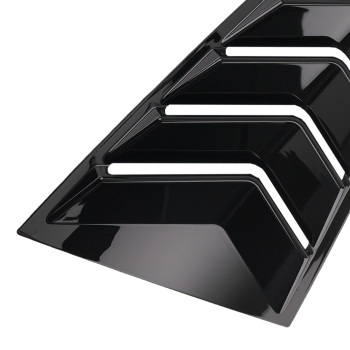 ABS Black Side Window Louvers compatible for Ford Mustang Coupe 2-DR 2015-2022 Gloss