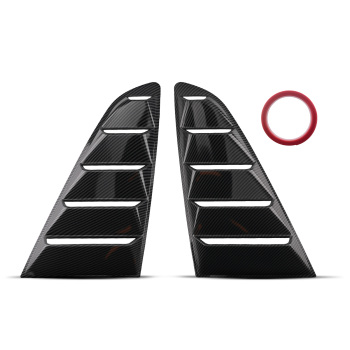 Car Louvers Side Window compatible for Ford Mustang 2015-2023 Carbon Fiber ABS