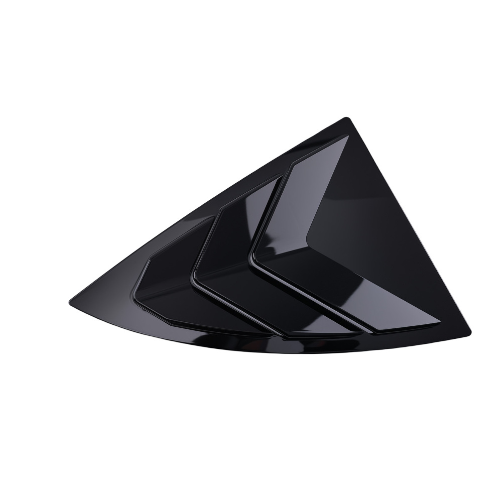 Car Louvers Quarter Window compatible for Tesla Model Y 2020-2024 Gloss Black Privacy