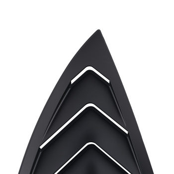 Car Louvers Quarter Window compatible for Tesla Model Y 2020-2024 Gloss Black Privacy