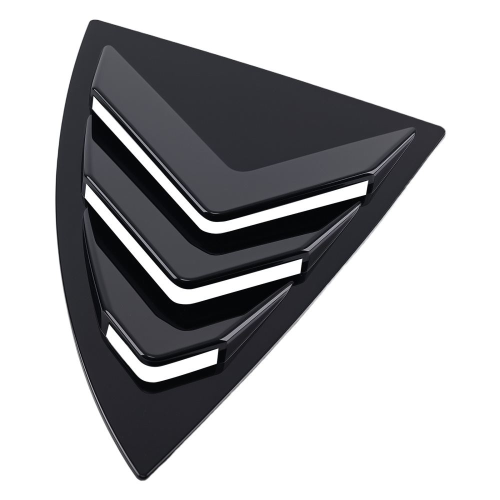 Car Louvers Quarter Window compatible for Tesla Model Y 2020-2024 Gloss Black Privacy