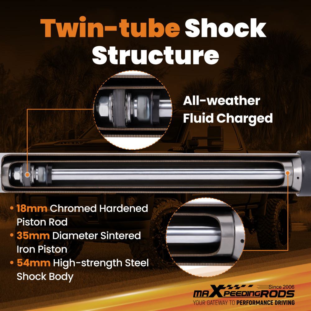 Single Steering Stabilizer compatible for Chevy K1500 1988-1999 4WD Carbon Steel