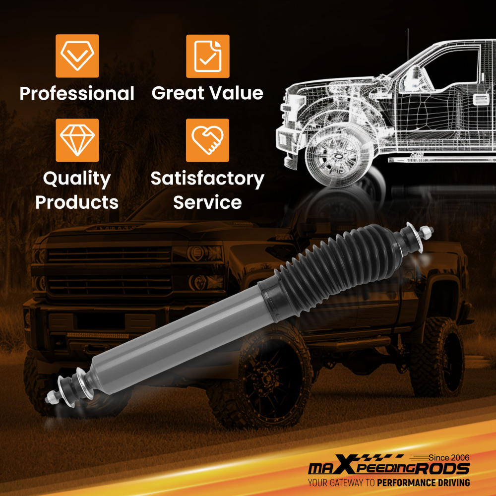 Single Steering Stabilizer compatible for Chevy K1500 1988-1999 4WD Carbon Steel