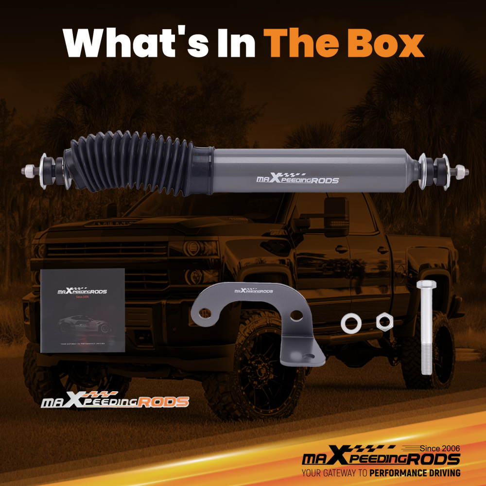 Single Steering Stabilizer compatible for Chevy K1500 1988-1999 4WD Carbon Steel