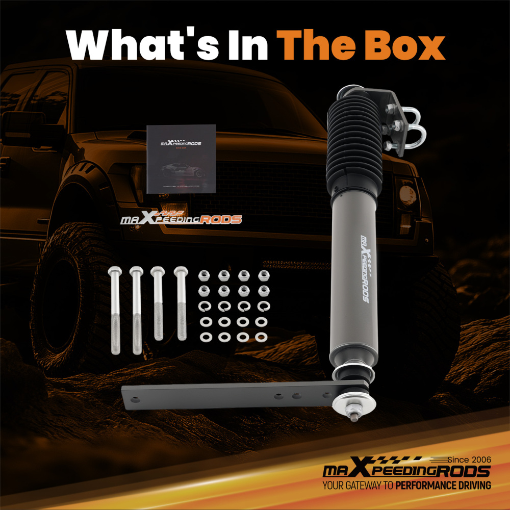 Performance Steering Damper compatible for Ford F-250 F350  2WD 1980-1996 Truck Handling