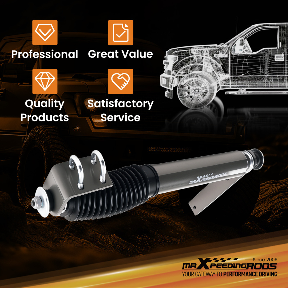 Performance Steering Damper compatible for Ford F-250 F350  2WD 1980-1996 Truck Handling