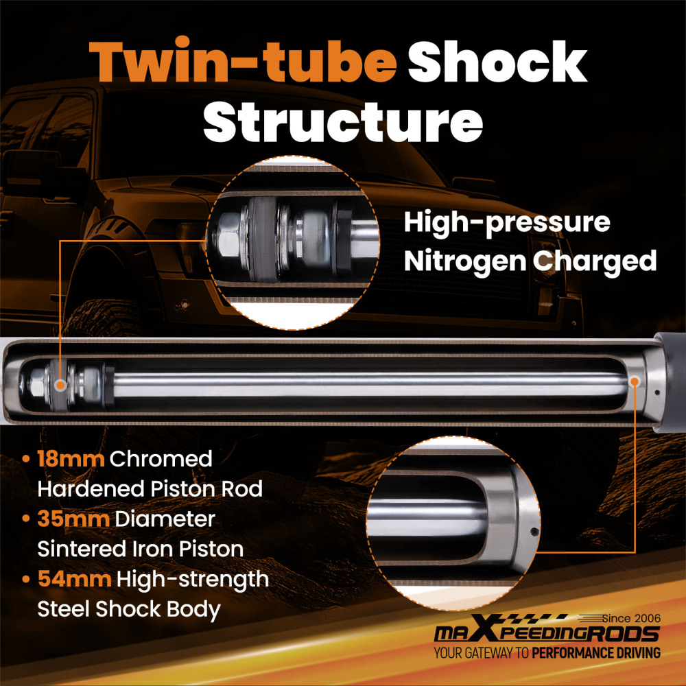 Performance Steering Damper compatible for Ford F-250 F350  2WD 1980-1996 Truck Handling