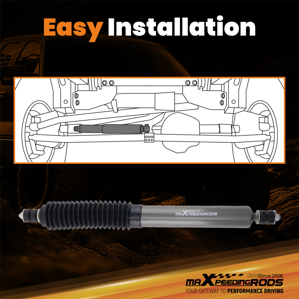 Front Stabilizer Damper compatible for Ford F-350 1986-1997 4WD MonoBeam w/ Dust Cover
