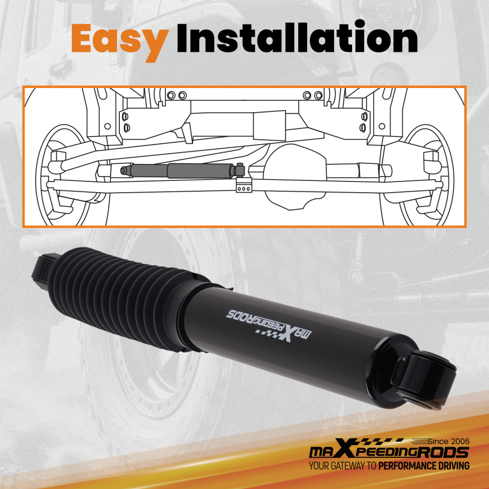 maXpeedingrods Single Steering Stabilizer compatible for Jeep Wrangler JK JKU 07-18