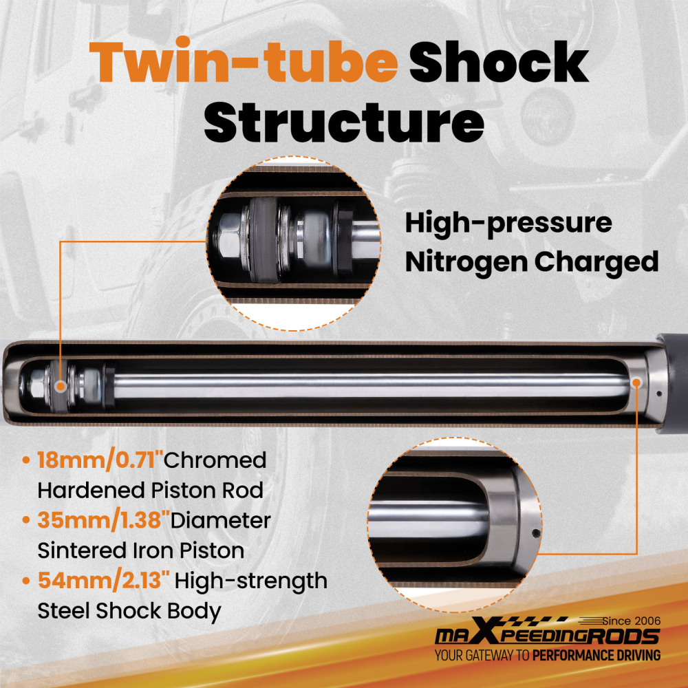 maXpeedingrods Single Steering Stabilizer compatible for Jeep Wrangler JK JKU 07-18