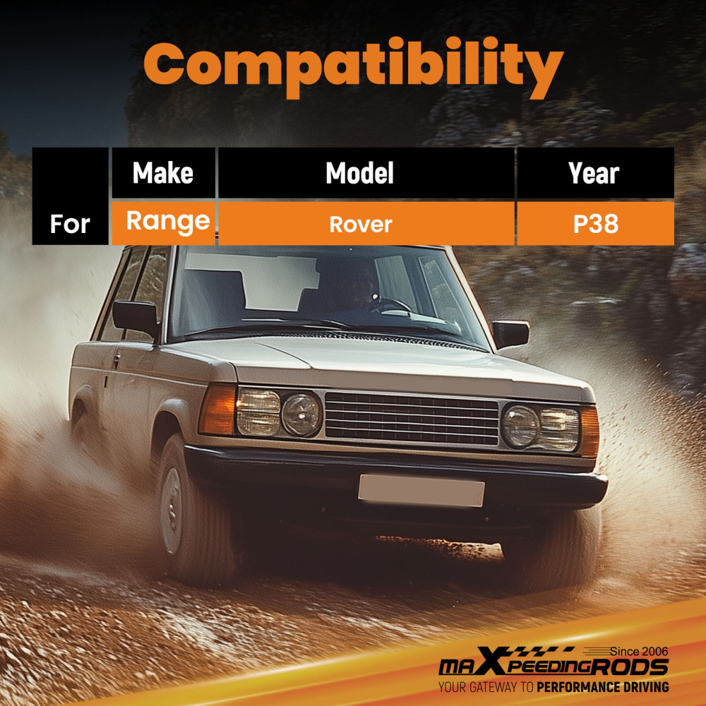 Dual Steering Damper compatible for Range Rover P38 All Weather Fluid Steel Type