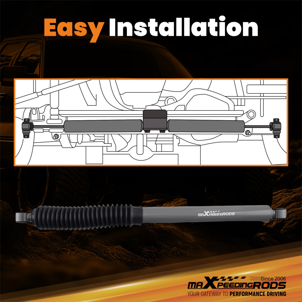 Dual Steering Damper compatible for Range Rover P38 All Weather Fluid Steel Type