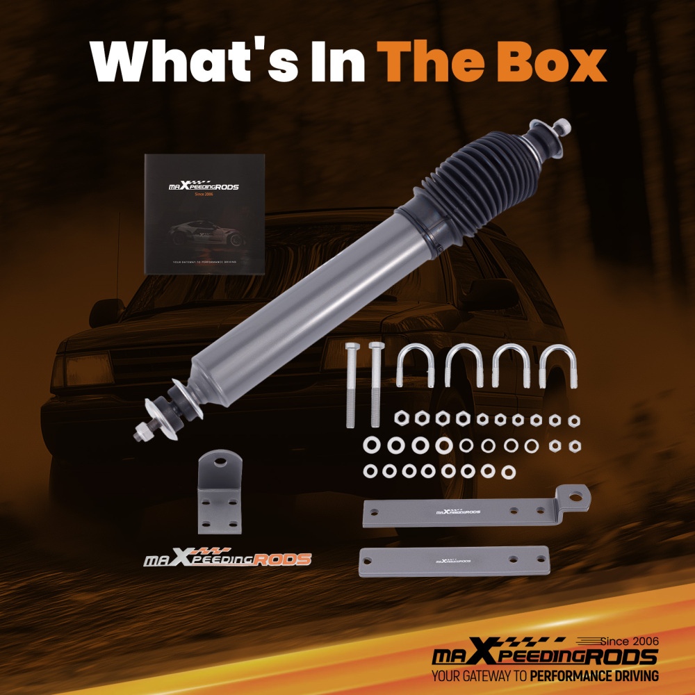 Bolt-On Steering Damper compatible for Ford Ranger 1991-1997 2WD/4WD 36KN Tensile Strength