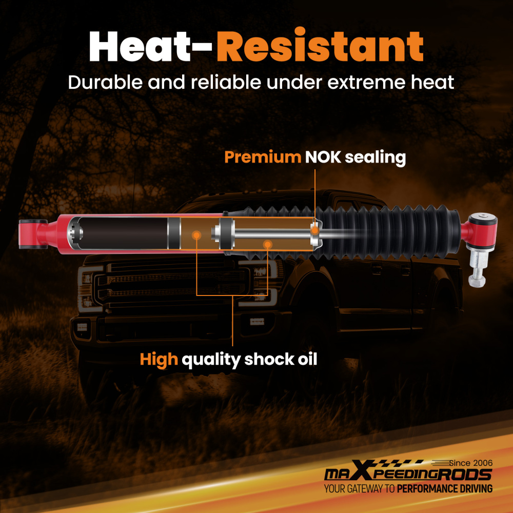 Front Steering Stabilizer Compatible for F250/F350 Super Duty 4WD 99-04