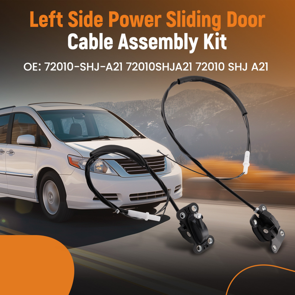 Left Power Sliding Door Cable Assembly Set w/o Motor compatible for Honda Odyssey 05-2010