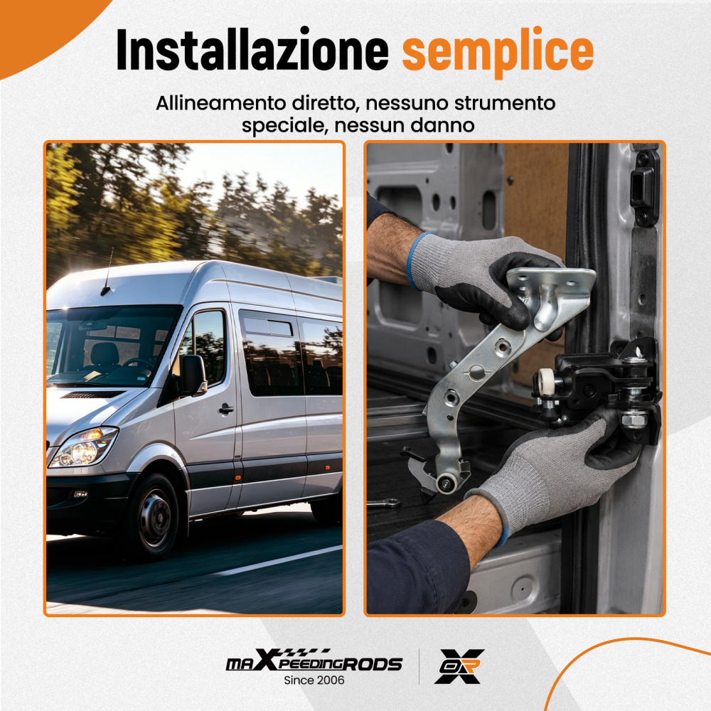 Ruoli Rullo Guida Porta Scorrevole Kit compatibile per Fiat Ducato compatibile per Peugeot Boxer Jumper 06-