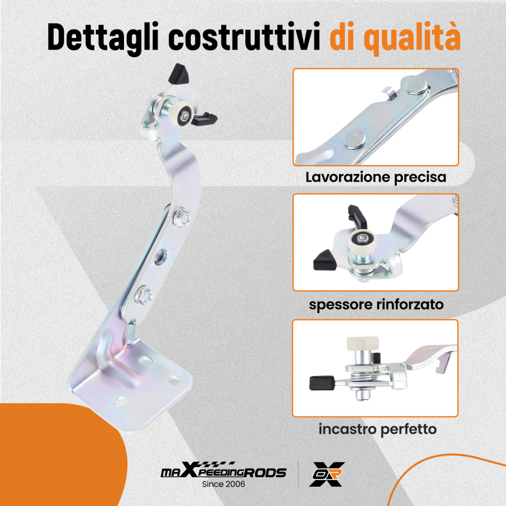 Ruoli Rullo Guida Porta Scorrevole Kit compatibile per Fiat Ducato compatibile per Peugeot Boxer Jumper 06-