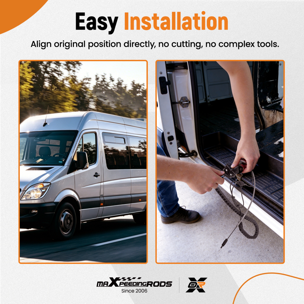 Cable Set Sliding Door Right compatible for Mercedes-Benz Sprinter 906 compatible for VW Crafter 2006-
