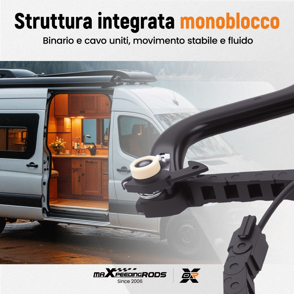 Pista a rulli inferiore inferiore per porta scorrevole destra compatibile per Mercedes Sprinter 2006-