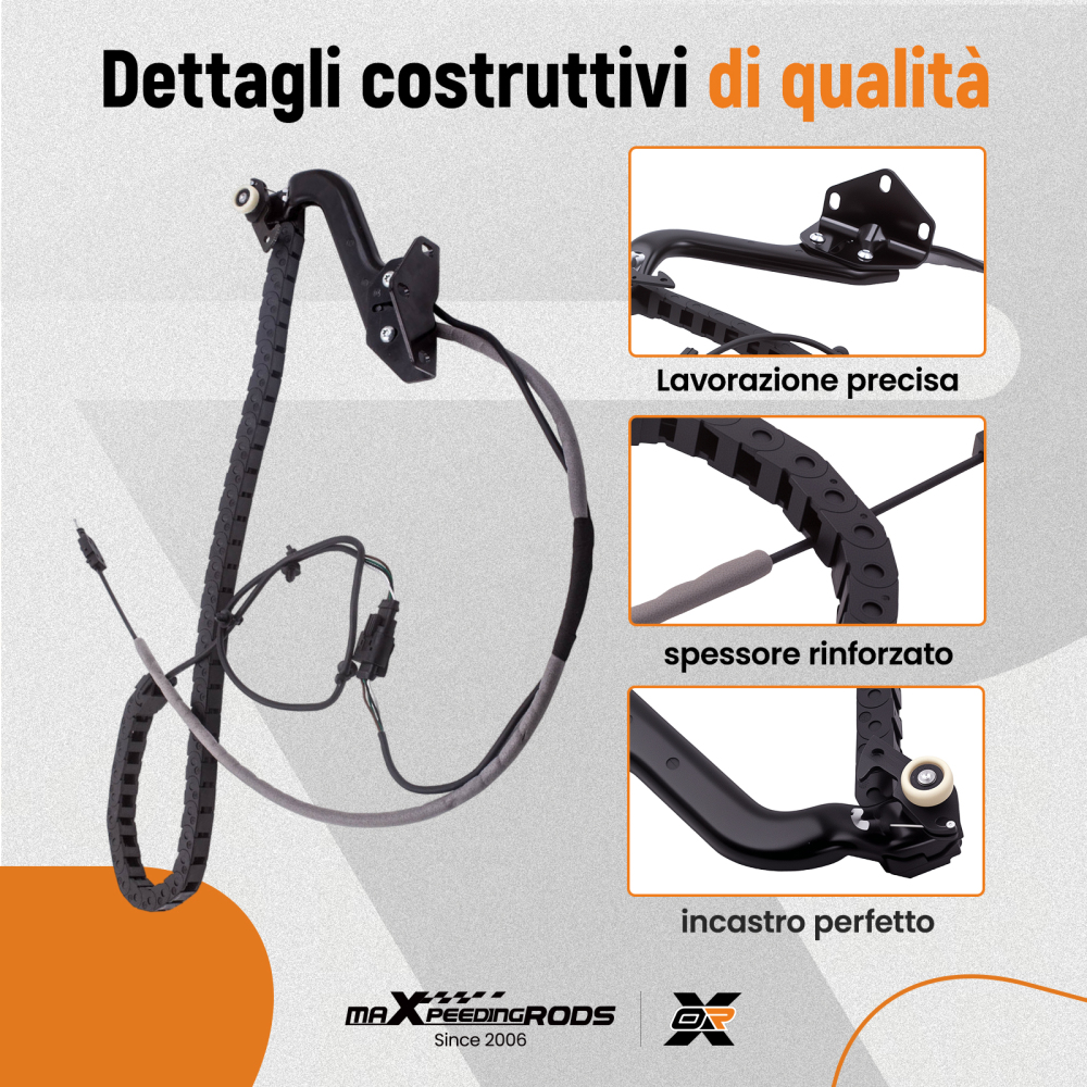 Pista a rulli inferiore inferiore per porta scorrevole destra compatibile per Mercedes Sprinter 2006-