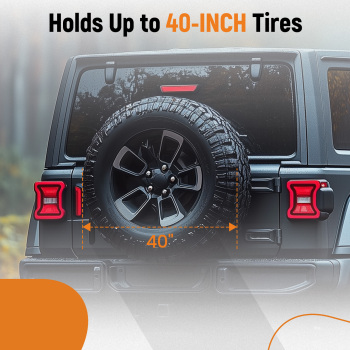 Spare Tire Carrier Steel compatible for Jeep Wrangler JK JKU Unlimited Adjustable 2007-2018