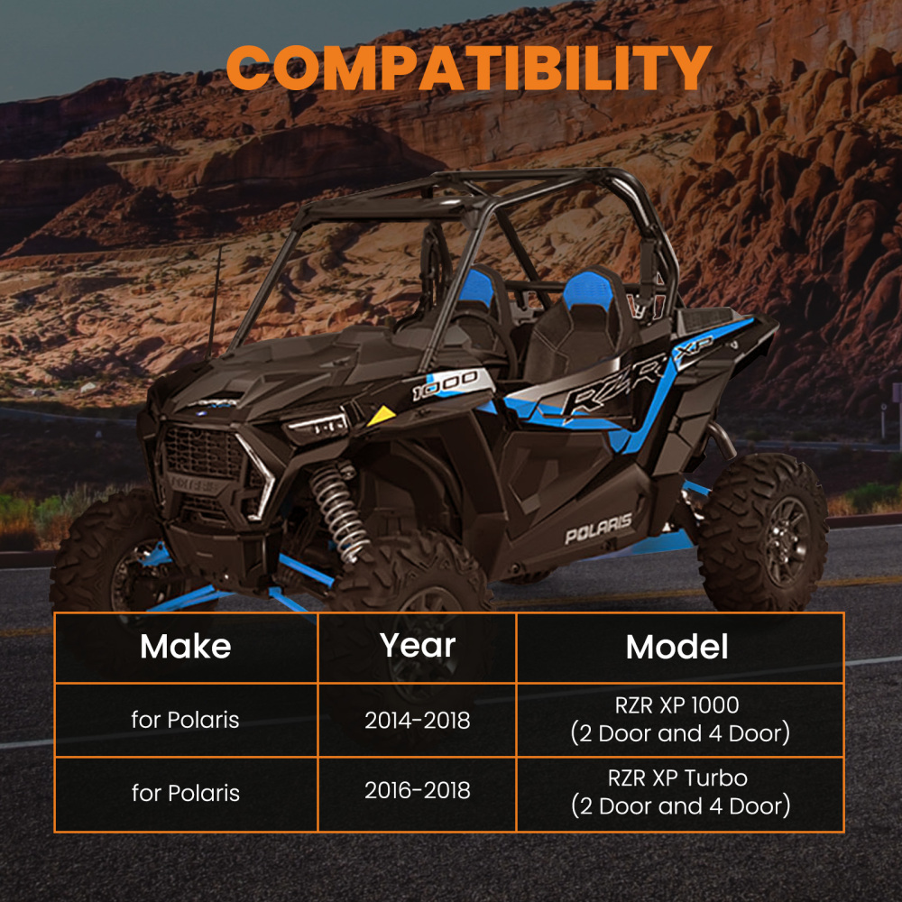 UTV Rear Spare Tire Mount Rack Carrier compatible pour Polaris RZR XP 1000 XP TURBO Mounting