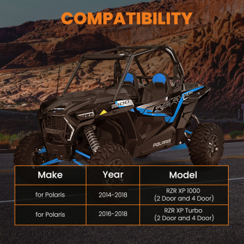 UTV Rear Spare Tire Mount Rack Carrier compatible pour Polaris RZR XP 1000 XP TURBO Mounting