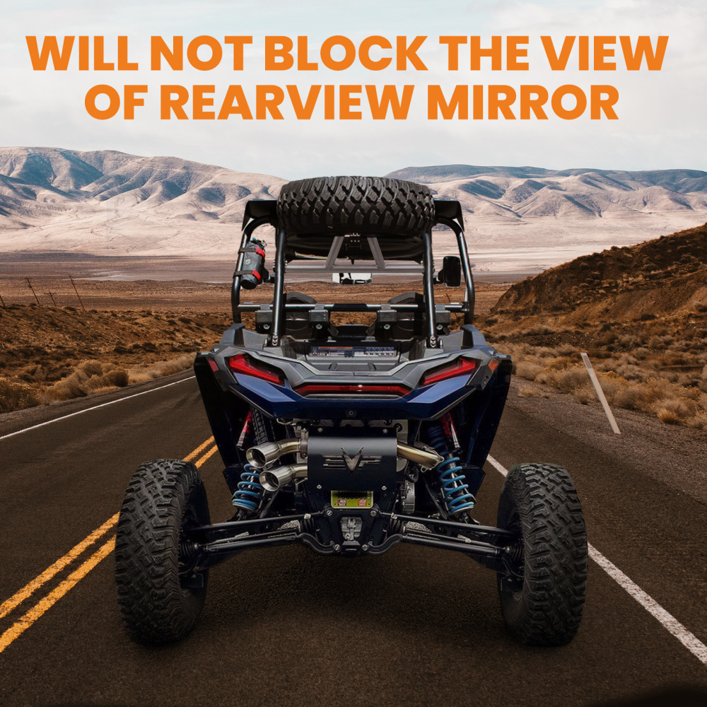 UTV Rear Spare Tire Mount Rack Carrier compatible pour Polaris RZR XP 1000 XP TURBO Mounting