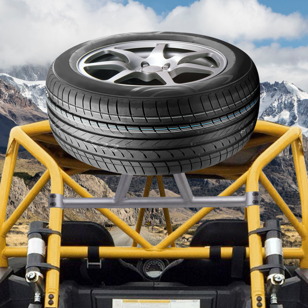 UTV Rear Spare Tire Mount Rack Carrier compatible pour Polaris RZR XP 1000 XP TURBO Mounting