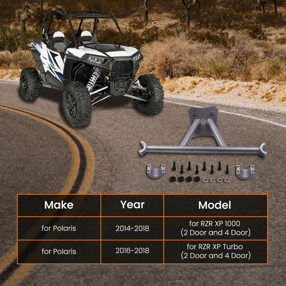 UTV Rear Spare Tire Mount Rack Carrier compatible pour Polaris RZR XP 1000 XP TURBO Mounting