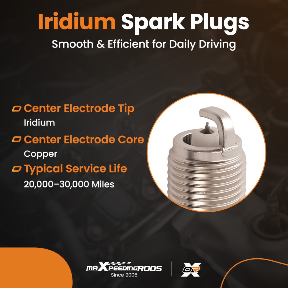 8PC Iridium Spark Plugs compatible for Toyota Tundra 2007-2020 V8 5.7L LFR6AIX-11